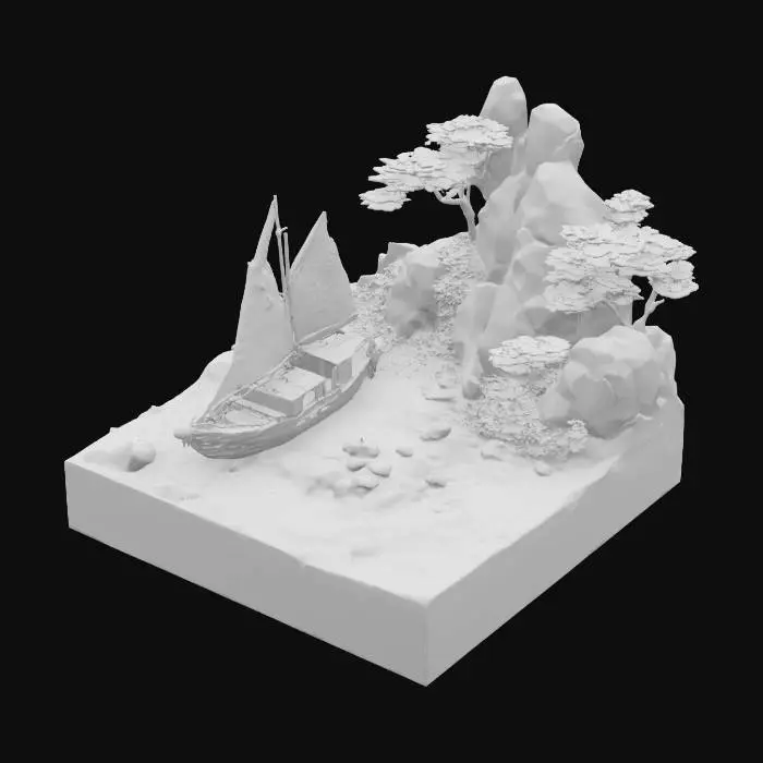 3D model for Ocean Cove Diorama, #ocean#