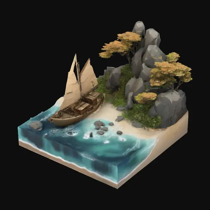 3D model for Ocean Cove Diorama, #ocean#