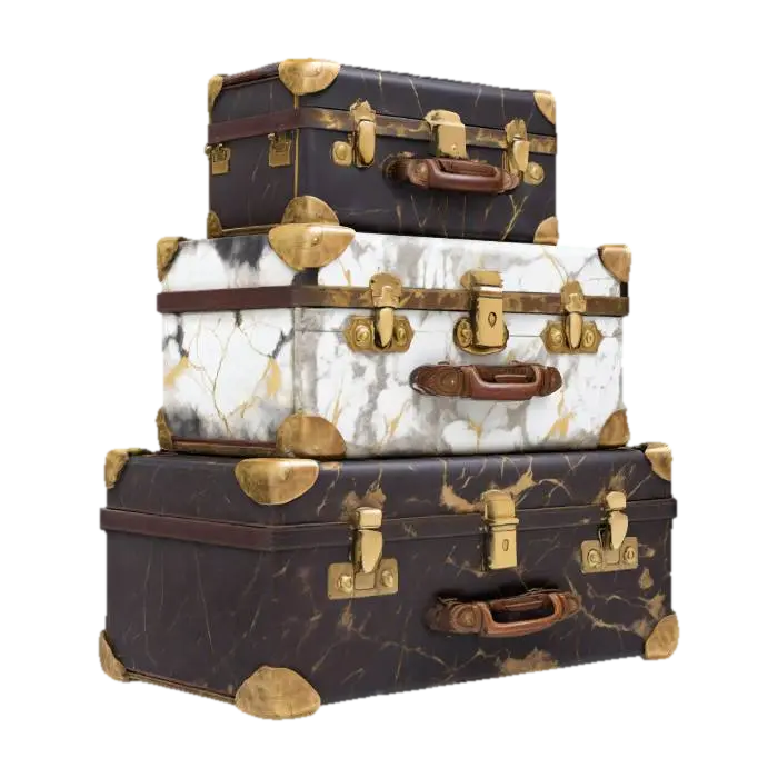 Vintage Luggage Trio - Surface 的 AI 生成 3D 模型