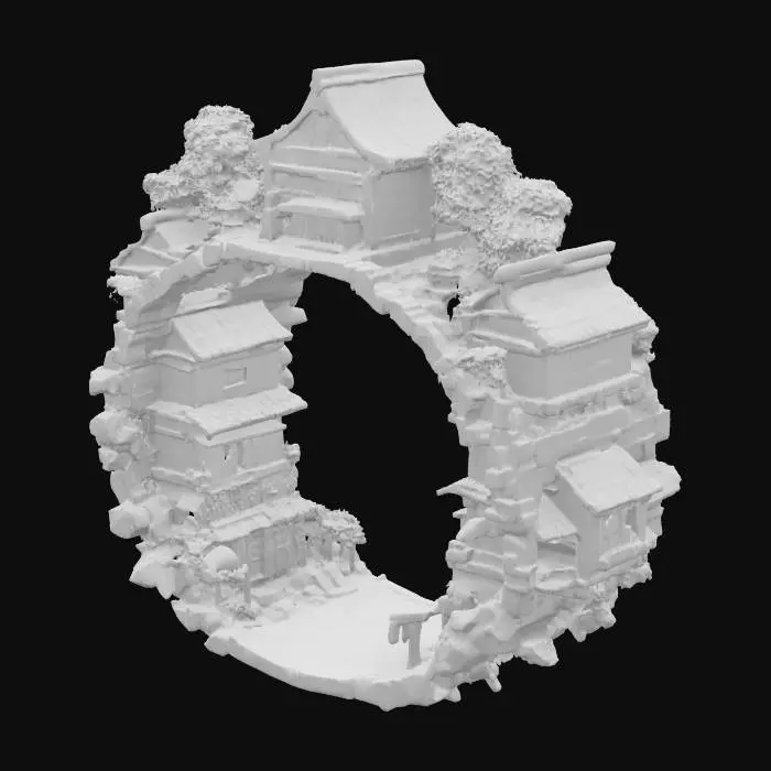 3D model for Ring Village Diorama