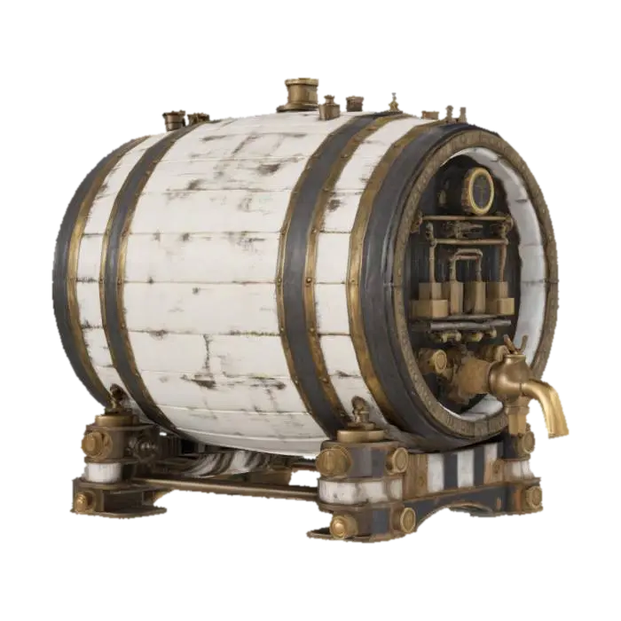3D-модель Cask of Fortunato - Barrel, згенерована ШІ