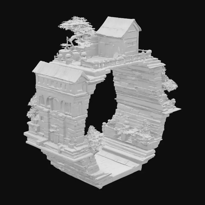 3D model for Ring Village Diorama