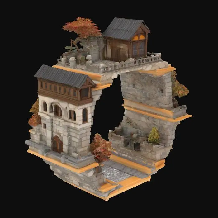 3D model for Ring Village Diorama