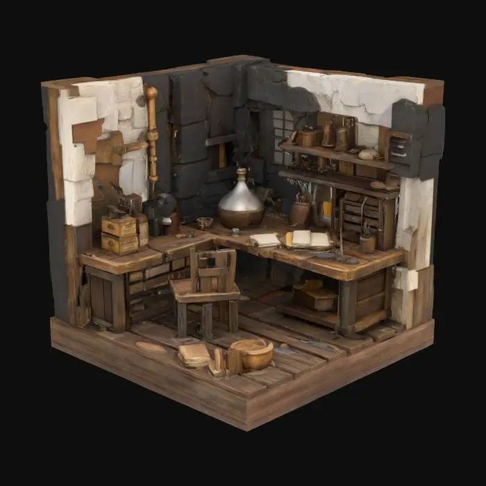 3D model for Alchemist's Atelier