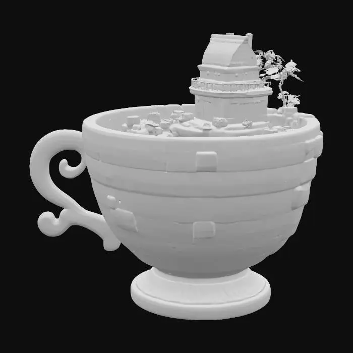 3D model for Miniature Fortress Tea Cup