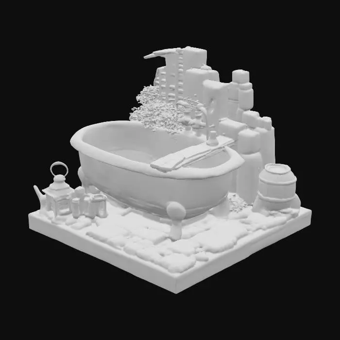 3D model for Rustic Bath Retreat