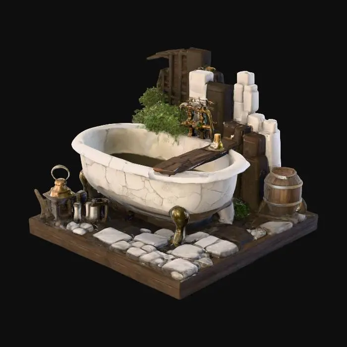 3D model for Rustic Bath Retreat
