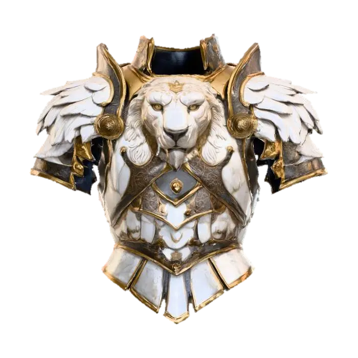 Lionheart Armor - Warrior-3D-modell, genererad av AI