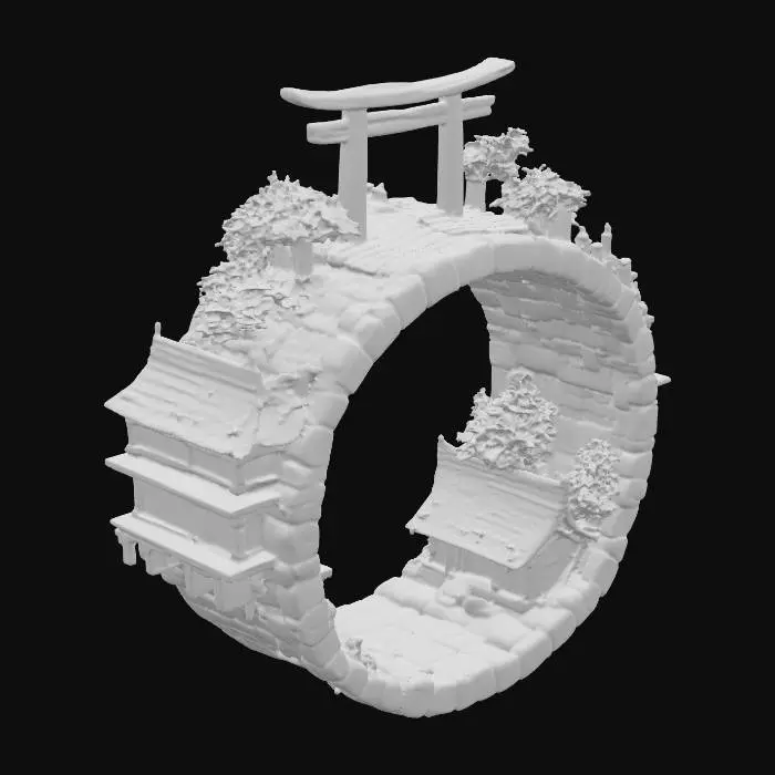 3D model for Ringed Tori Village