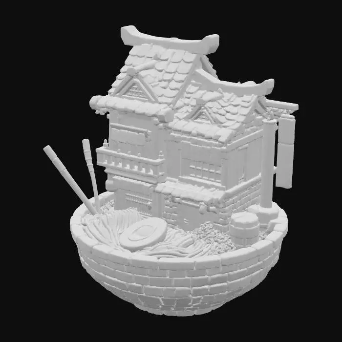 3D model for Master Ryu's Ramenya, #food#