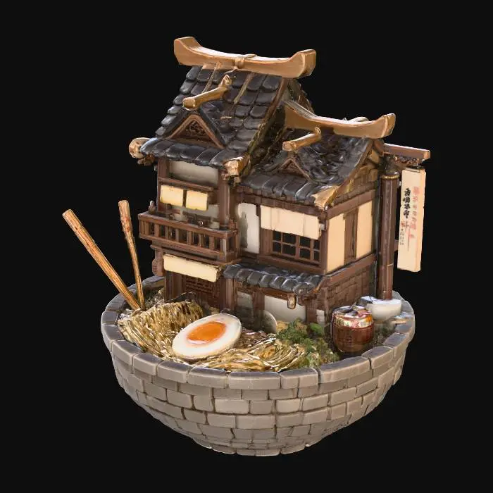 3D model for Master Ryu's Ramenya, #food#