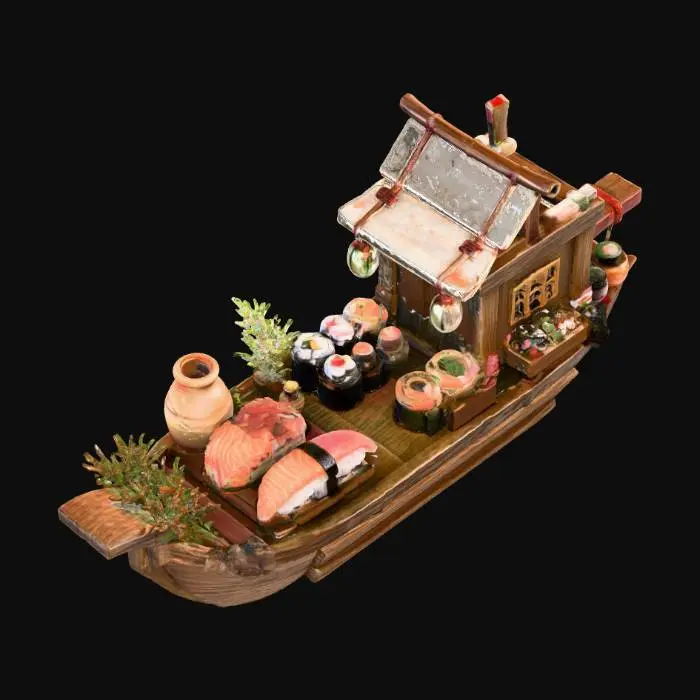 3D model for Aiko's Sushi Boat, #food#