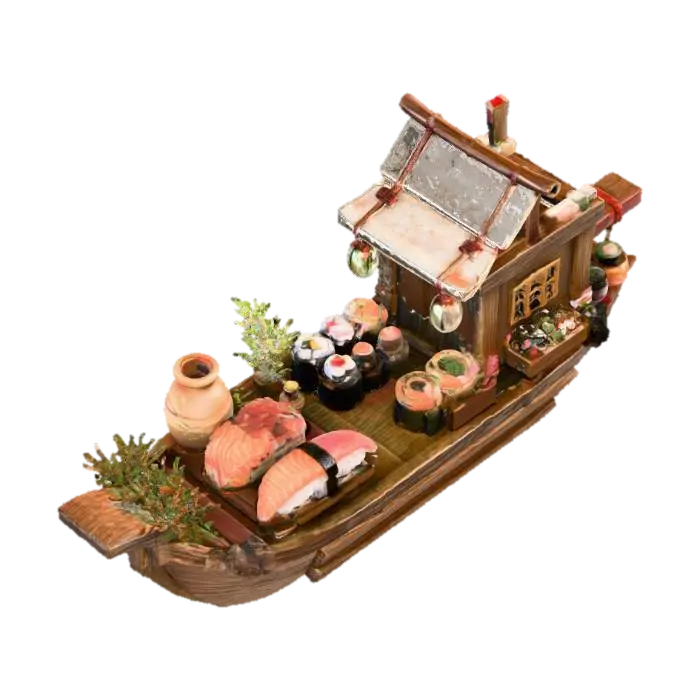 Aiko's Sushi Boat, #food# - Rice 3D model, vytvořený pomocí AI