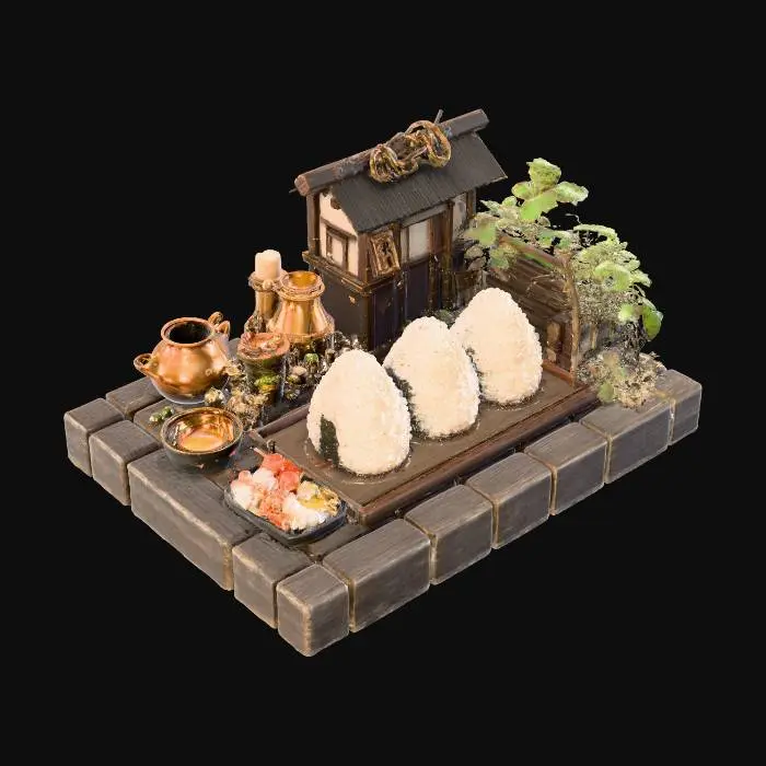 3D model for Rustic Onigiri Tray
