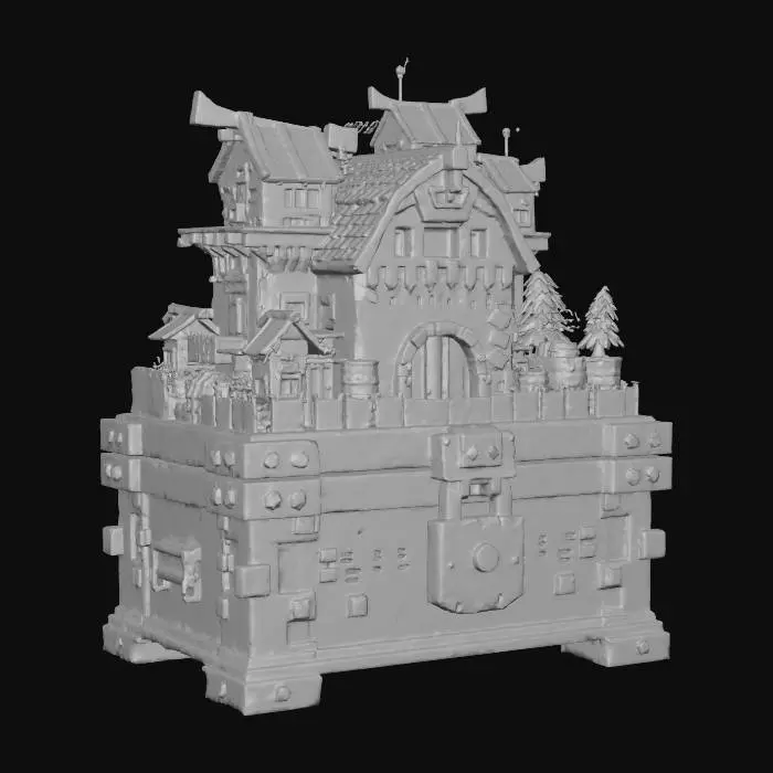 3D model for Wooden Village Box