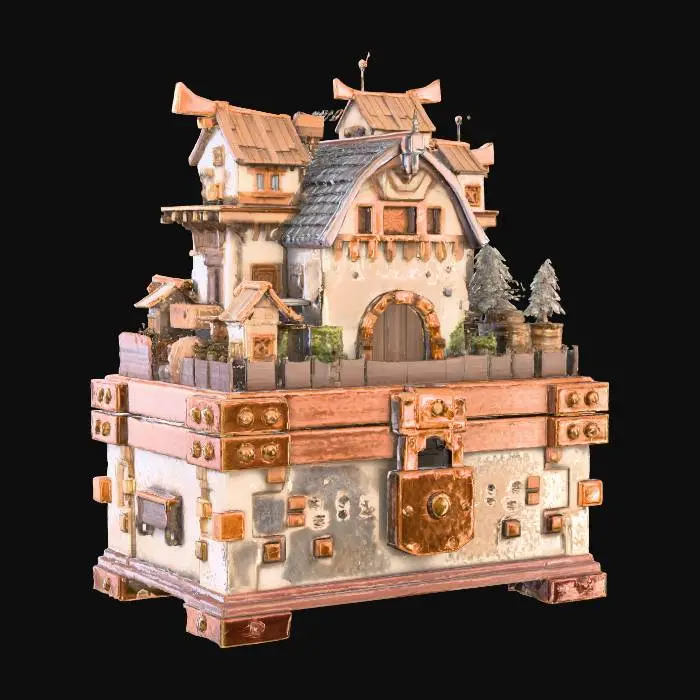3D model for Wooden Village Box
