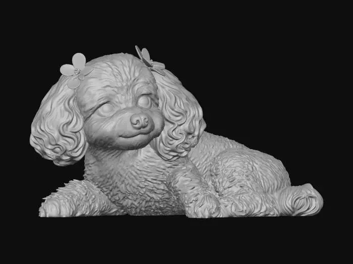 3D model for Fluffy Pink Pup