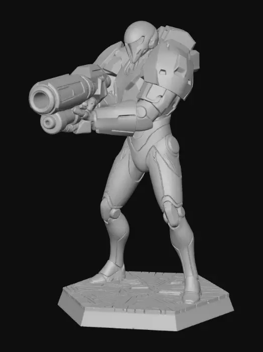 3D model for Cyan-Cyber Warrior