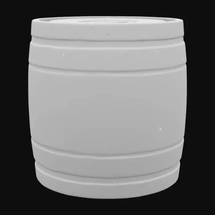 3D model for Wooden Barrel with Number 8