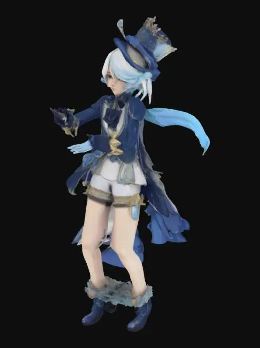 3D model for Character in Blue Coat