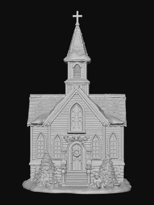 3D model for Christmas Church Scene