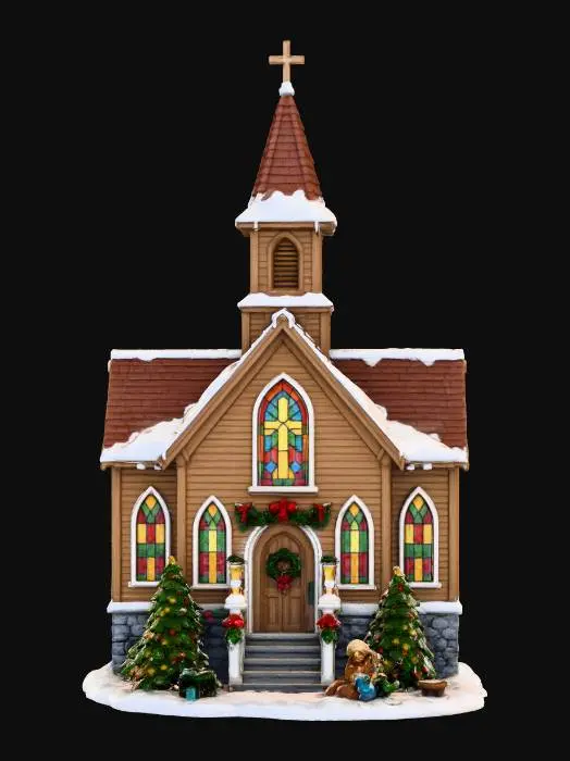 3D model for Christmas Church Scene