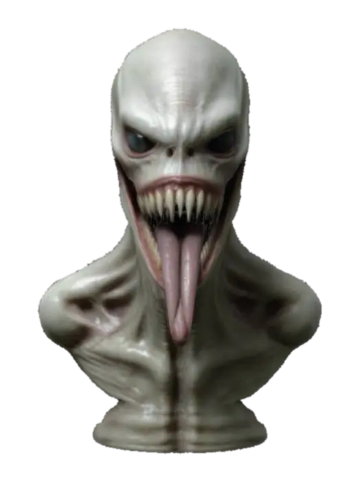 Venomous Grin Bust - Terrifying 3D model, vytvořený pomocí AI