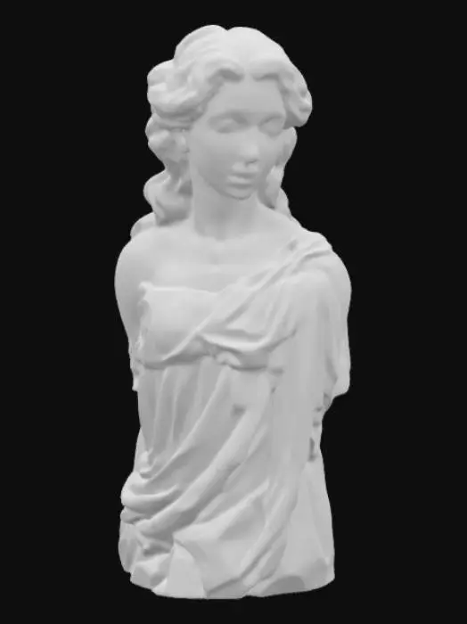 3D model for Classical Renaissance statue, hyper-realism, gorgeous, elaborate, beautiful eyes, young, cloth silk, blonde, supple, fertile