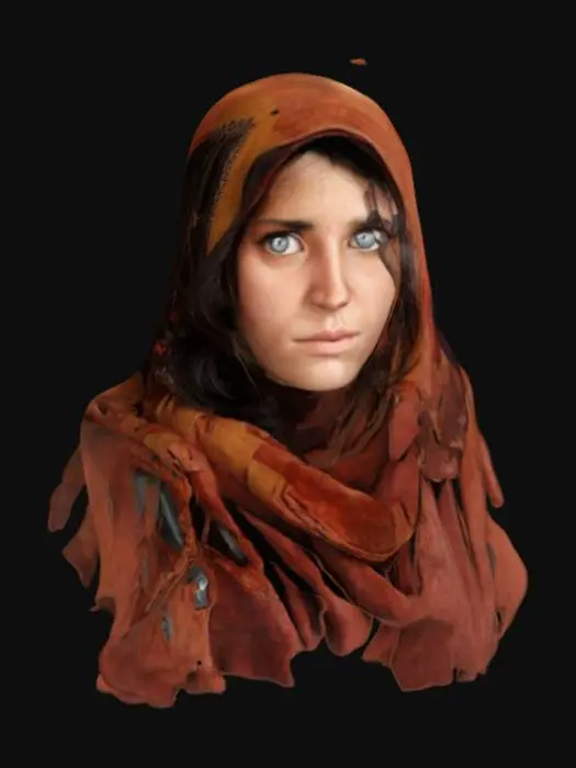 3D model for Afghan Girl National Geographic , #women#