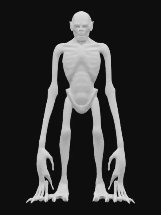 3D model for Realistic skin. Junji Ito horror. 8k texture. Male abomination.