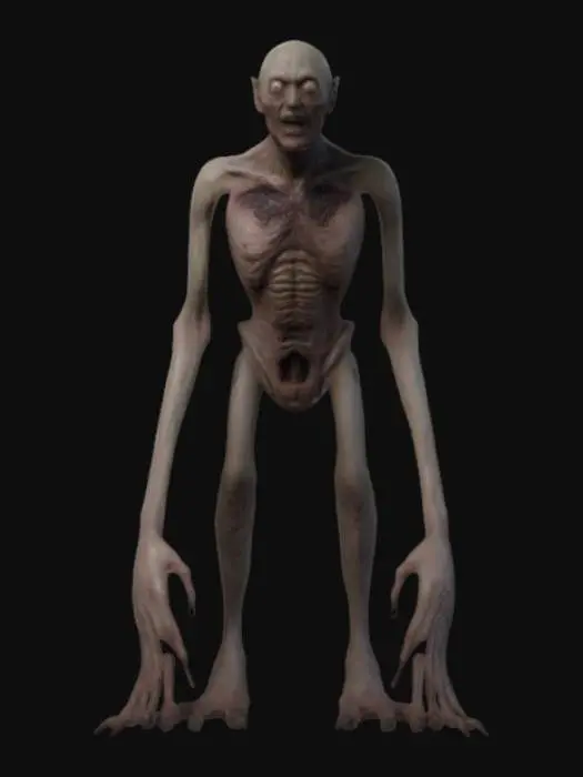 3D model for Realistic skin. Junji Ito horror. 8k texture. Male abomination.