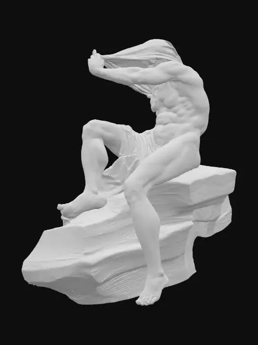 3D model for Veiled Figure on Rock