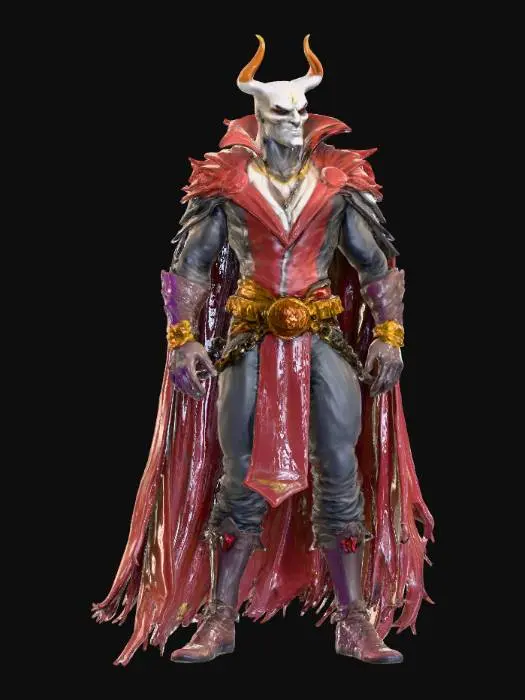 3D model for Hand-painted, inked, stylized, Saints' Row, intelligent villain, Shepard companion, bold, clean, game-ready, pack leader, immense power, corrupt, #villain#