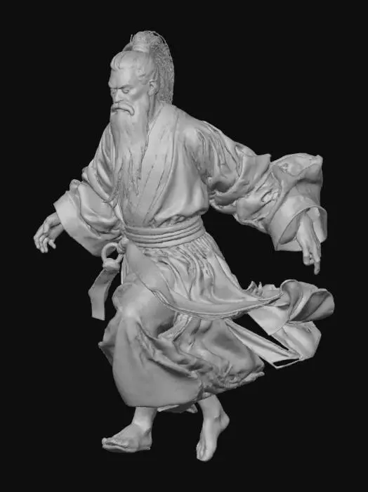 3D model for Fujin

Modern Renaissance sculpture in blue diamond with swirling silver inlays. Muscular figure racing forward, holding a great jade wind-bag unfurling into a storm. Silver robes ripple in frozen gusts.