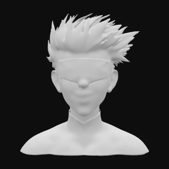 3D model for Male head bust with blindfold