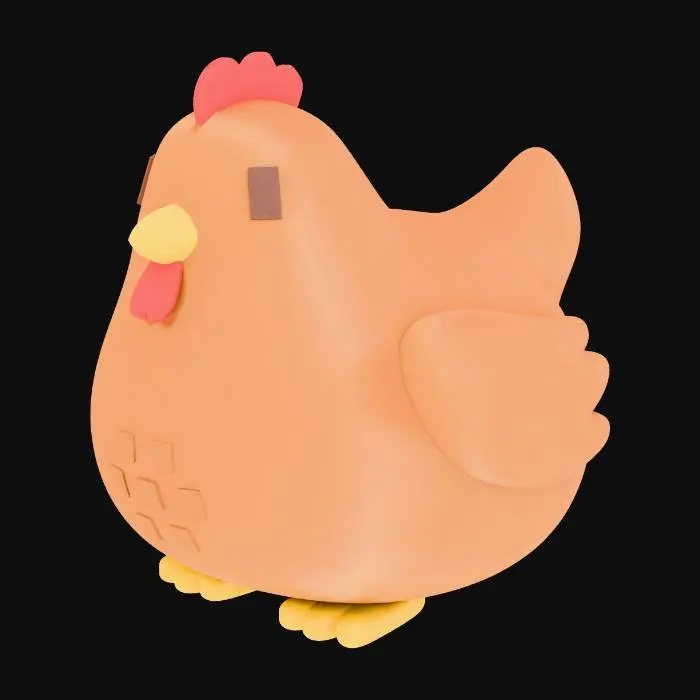 3D model for stardew valley chicken