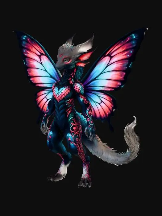 3D model for Butterfly Dragon in Enchanted Forest