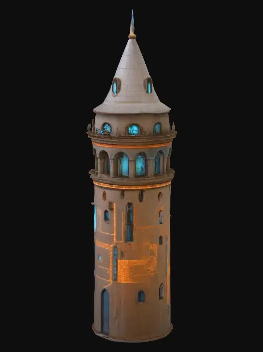 3D model for Futuristic Tower Guardians