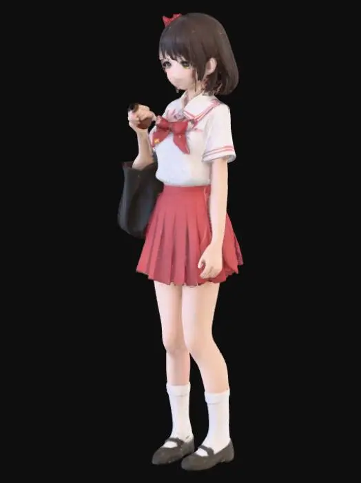 3D model for Create an Anime school girl  