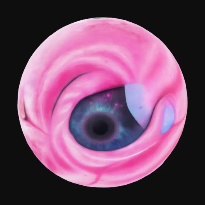 3D model for Eyeball, Pink Galaxy aesthetic,