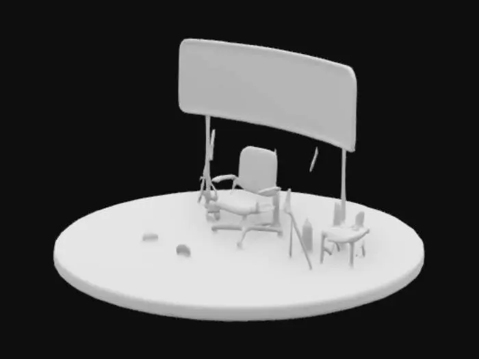 3D model for Podcast Stage