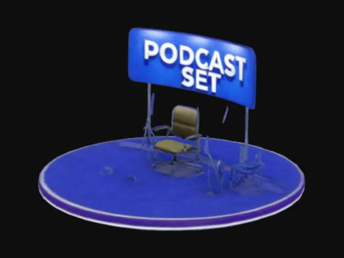 3D model for Podcast Stage