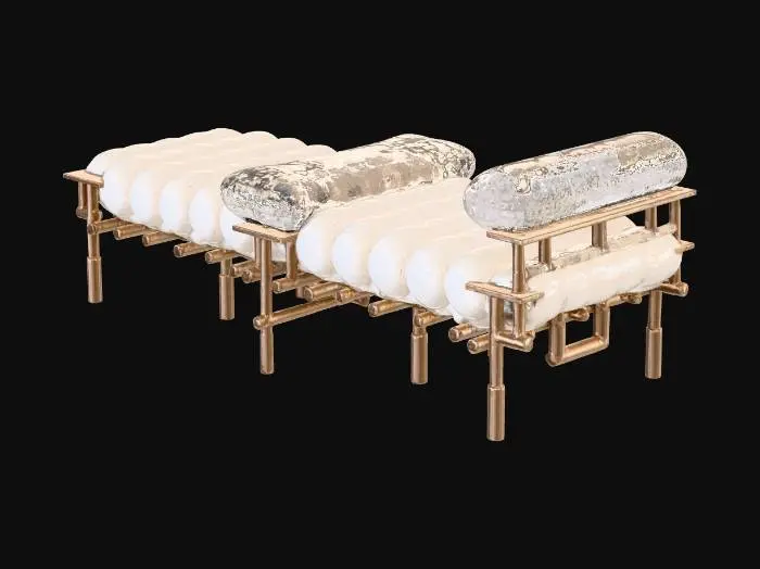 3D model for Cushion Wave Bench