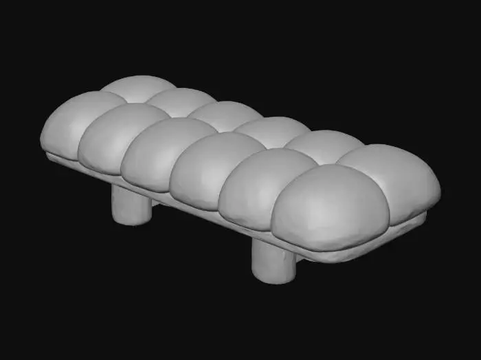 3D model for Mossy Cloud Bench