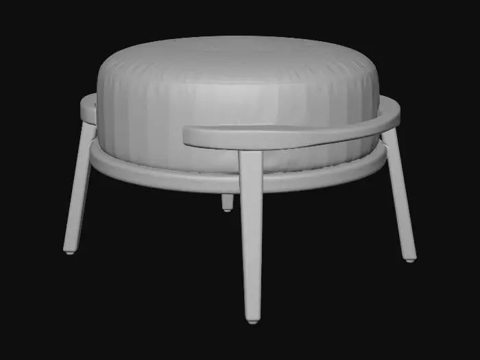 3D model for modern lower chair