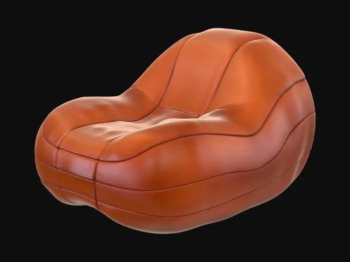 3D model for leather sofa