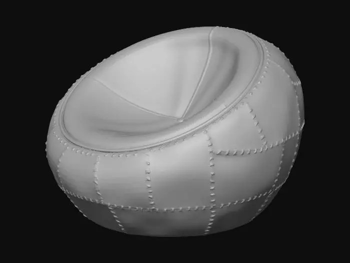 3D model for Riveted metal ball chair