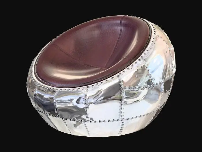 3D model for Riveted metal ball chair