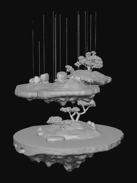 3D model for Floating Bonsai Islands