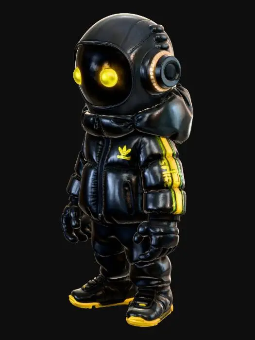 3D model for Neon-Eyed Astro Bot